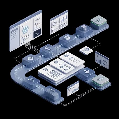 Visualisierung stabiler Release-Prozesse, Developer Experience und technischer Qualität in einem React-Projekt